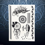 25 Style Hot Waterproof Black Henna Tattoo - Mandala Flower