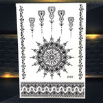 25 Style Hot Waterproof Black Henna Tattoo - Mandala Flower