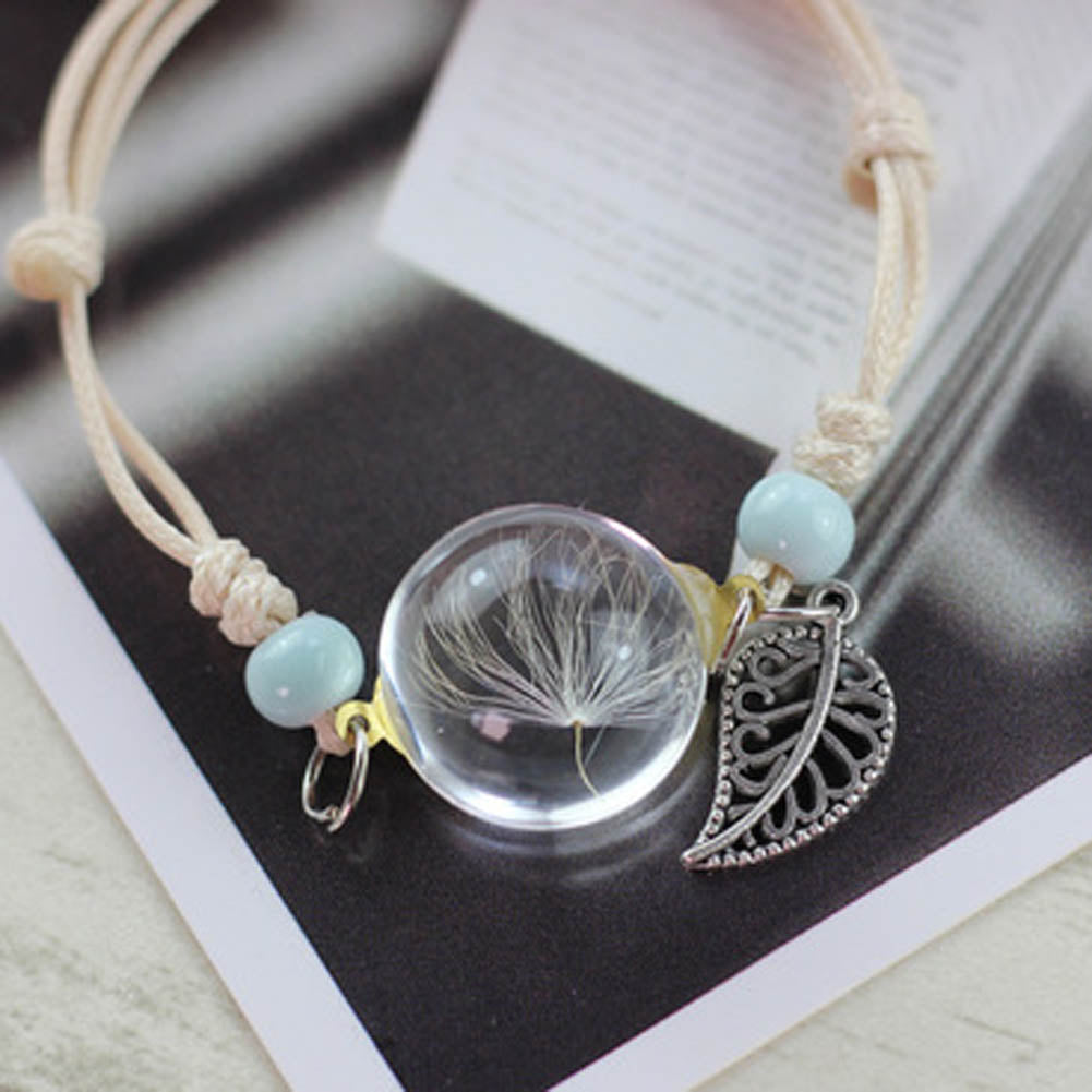 Crystal Glass Ball Bracelet - Lucky Dandelion