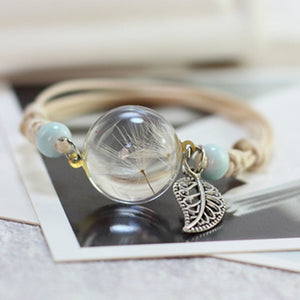Crystal Glass Ball Bracelet - Lucky Dandelion