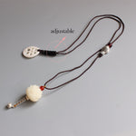 Elegant Handcrafted Lotus Pendant Necklace