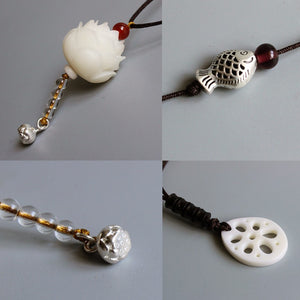 Elegant Handcrafted Lotus Pendant Necklace