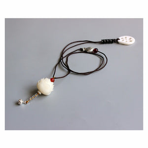 Elegant Handcrafted Lotus Pendant Necklace