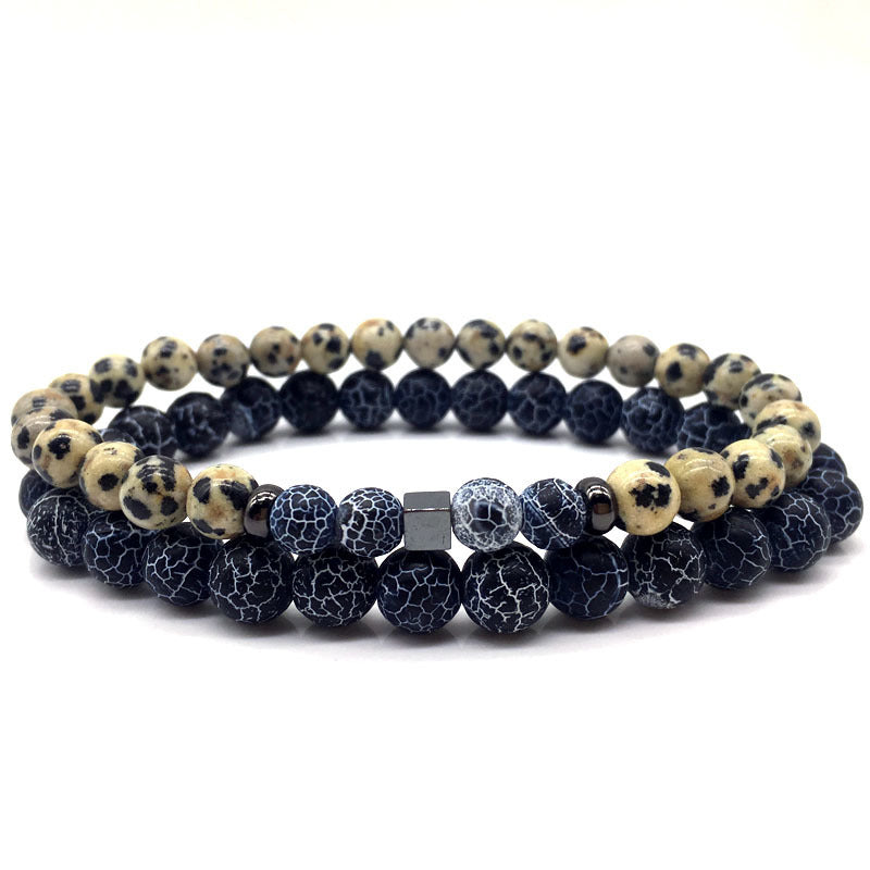 Natural Brown Stone - Mantra Prayer Beads Bracelets