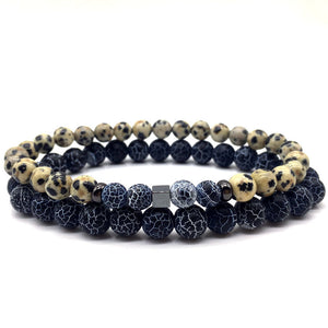 Natural Brown Stone - Mantra Prayer Beads Bracelets
