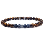 Natural Brown Stone - Mantra Prayer Beads Bracelets