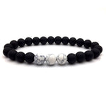 Black&White Marble Beaded - Classic Natural Stone Bracelets