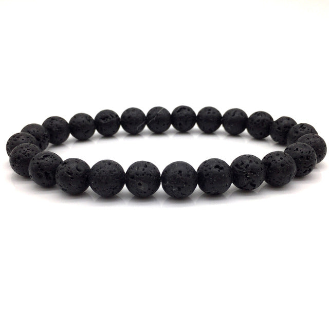 Black&White Marble Beaded - Classic Natural Stone Bracelets