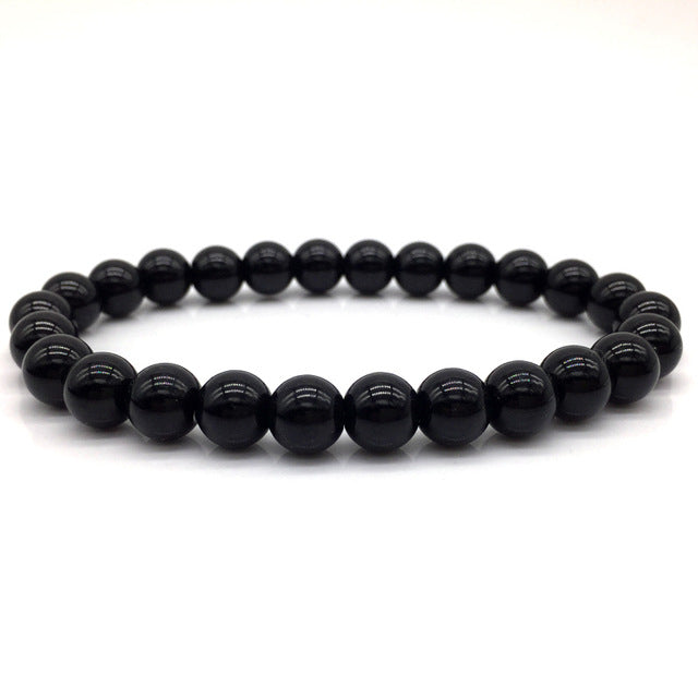 Black&White Marble Beaded - Classic Natural Stone Bracelets