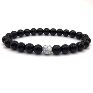 Black&White Marble Beaded - Classic Natural Stone Bracelets