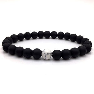 Black&White Marble Beaded - Classic Natural Stone Bracelets