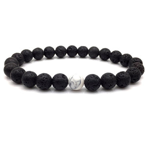 Black&White Marble Beaded - Classic Natural Stone Bracelets