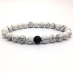 Black&White Marble Beaded - Classic Natural Stone Bracelets