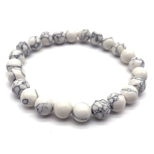 Black&White Marble Beaded - Classic Natural Stone Bracelets