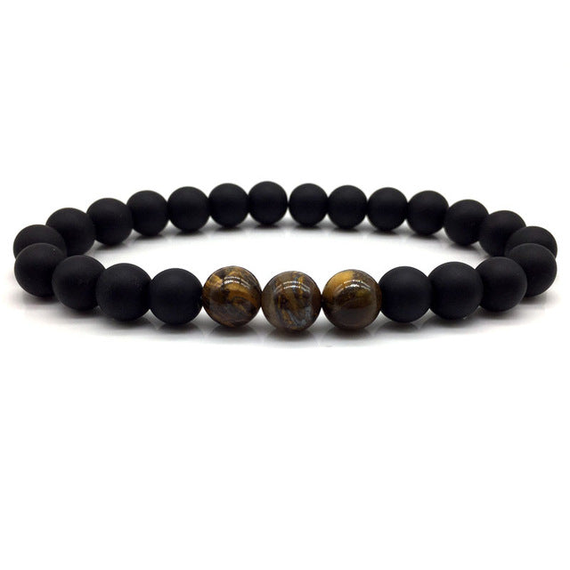 Black&White Marble Beaded - Classic Natural Stone Bracelets