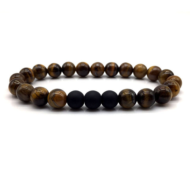 Black&White Marble Beaded - Classic Natural Stone Bracelets