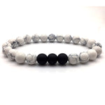 Black&White Marble Beaded - Classic Natural Stone Bracelets