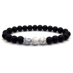 Black&White Marble Beaded - Classic Natural Stone Bracelets