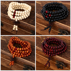 Natural Sandalwood Buddhist Prayer Bracelet