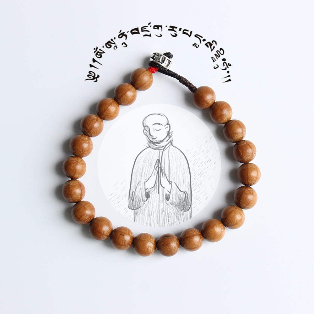 Hand-braided Lucky Knots - Om Mani Padme Hum Charm Bracelet