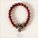 Handmade Red Sanders Wood - Vajar Bell Charm Bracelet